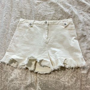 White Ruffle Shorts!